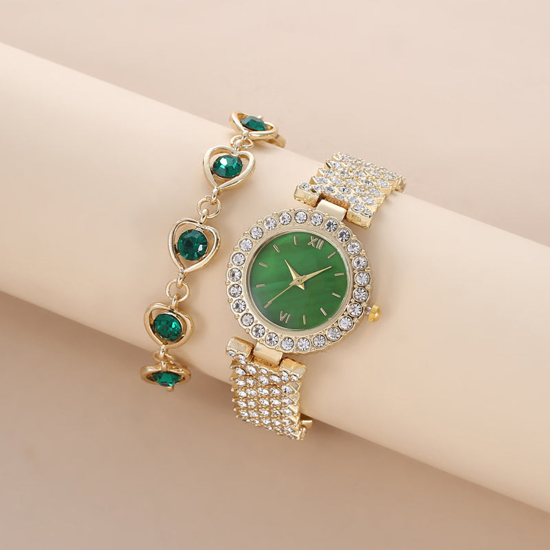 Luxury Necklace Set with Wrist Watch, Ring & Bracelet | Combo of 6 PCS | Design 5
