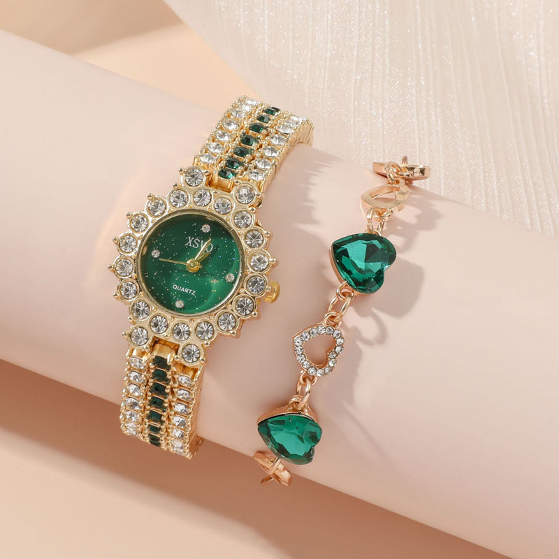 Luxury Necklace Set with Wrist Watch, Ring & Bracelet | Combo of 6 PCS | Design 4