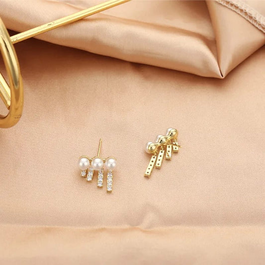 Pearl String Earrings- Fancy Fashion Jewellery Earrings, Korean Jhumka for Women and Girls