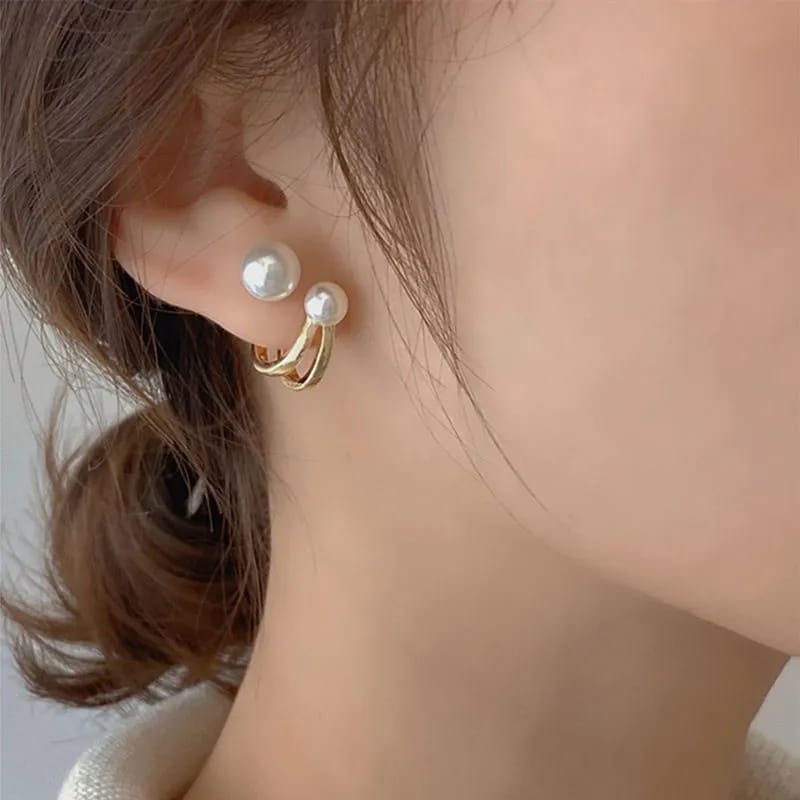 Dual Pearl Earrings