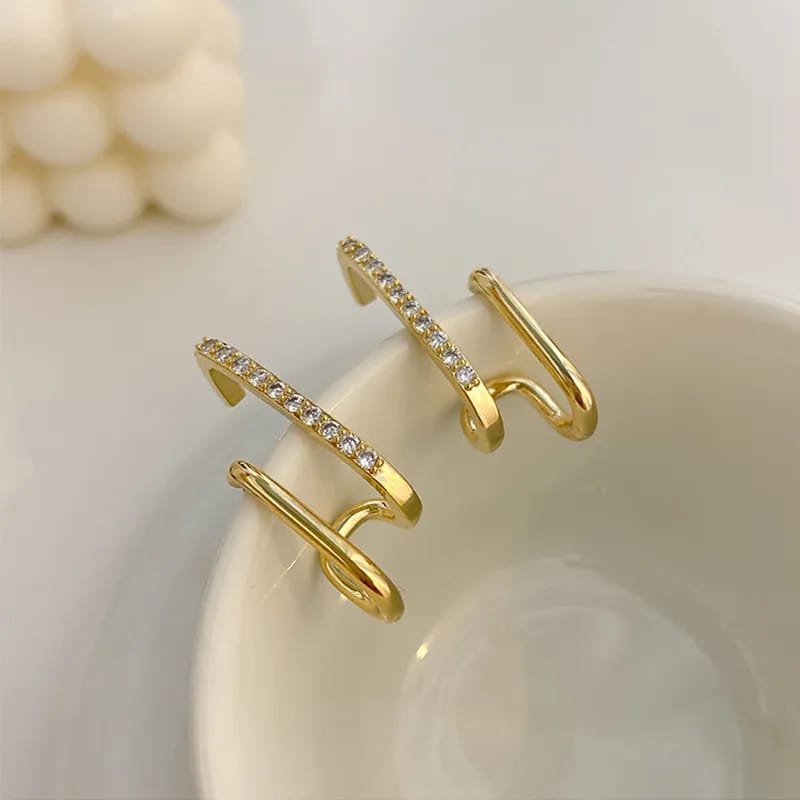 U-Shaped String Earrings- Fancy Fashion Jewellery Earrings, Korean Jhumka for Women and Girls
