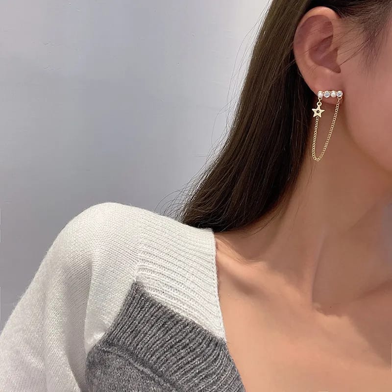 Four Pearl Hoop Earrings- Fancy Fashion Jewellery Earrings, Korean Jhumka for Women and Girls