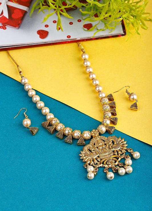 Oxidized Jewellery Necklace Set - Design 25