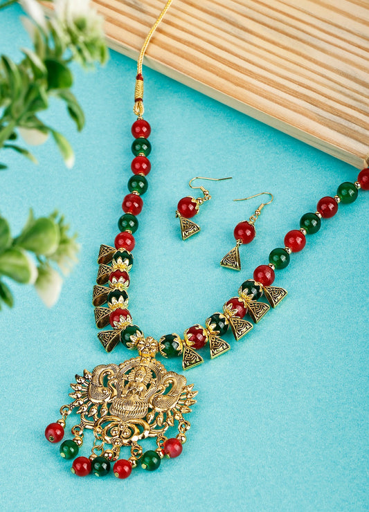 Oxidized Jewellery Necklace Set - Design 22