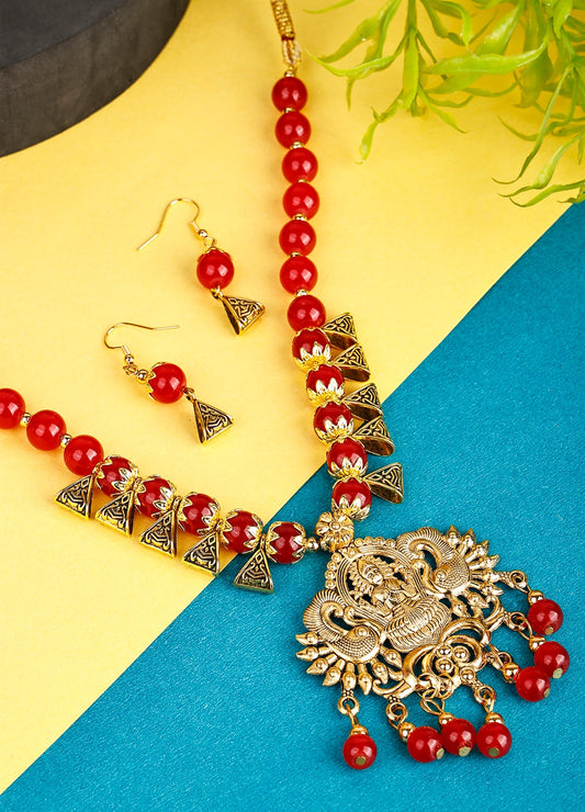 Oxidized Jewellery Necklace Set - Design 23