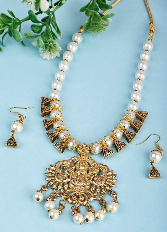 Oxidized Jewellery Necklace Set - Design 19