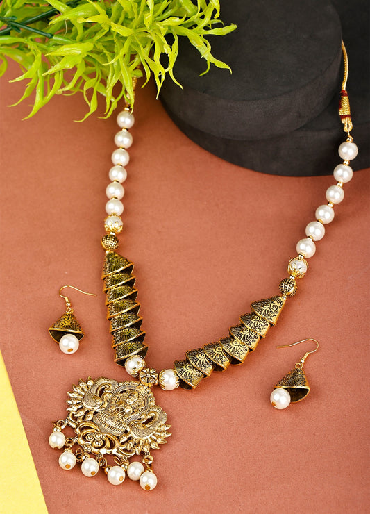 Oxidized Jewellery Necklace Set - Design 20