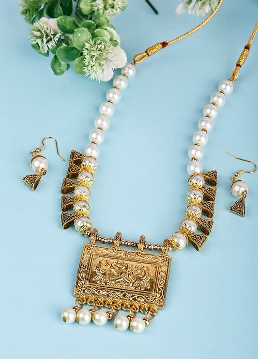 Oxidized Jewellery Necklace Set - Design 10