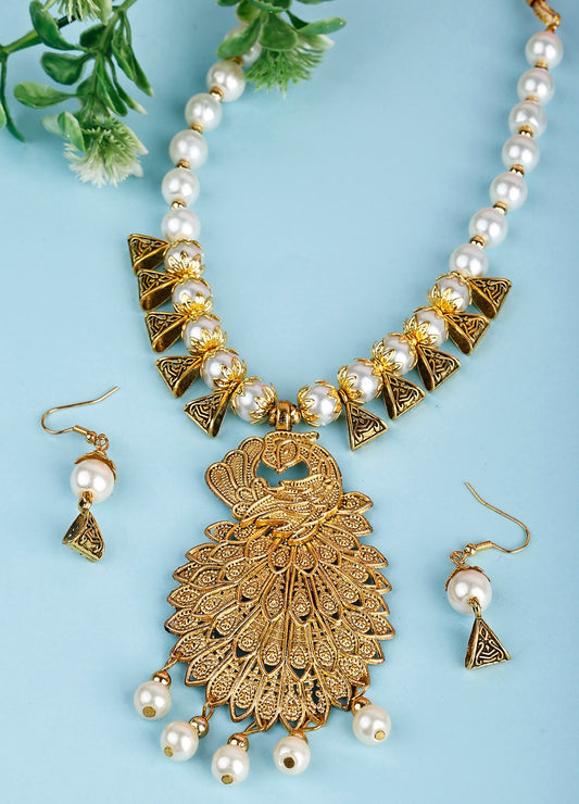 Oxidized Jewellery Necklace Set - Design 14