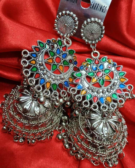 Oxidized Jewellery Earrings - Design 08