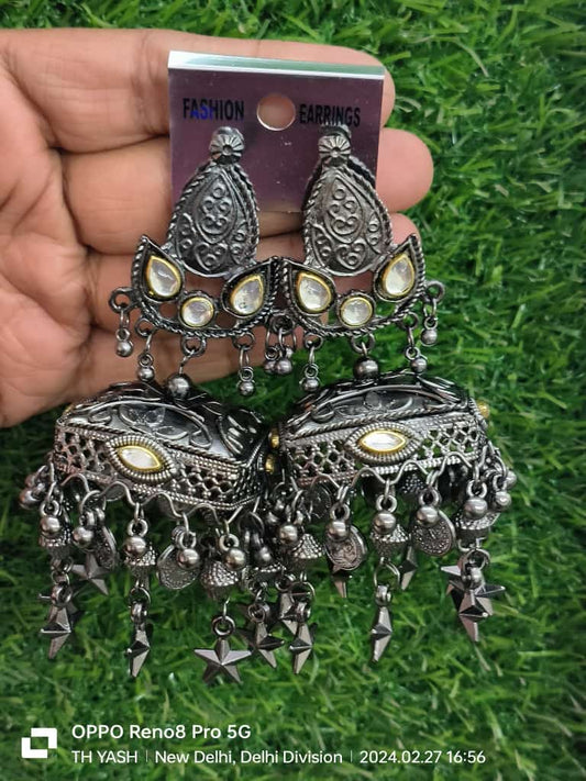 Oxidized Jewellery Earrings - Design 32