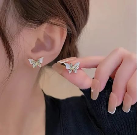 Double Butterfly Stud Earring