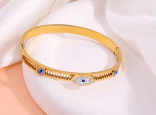 Stylish Evil Eye  Bracelet -18k Gold Plated