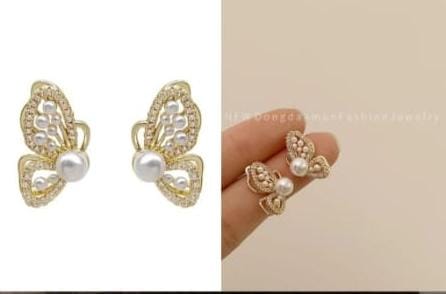 Pearl Butterfly Stud Earring