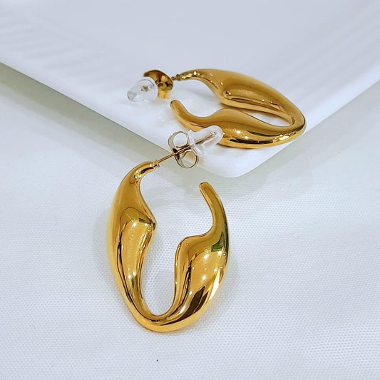 Stylish Korean  Style Trending Earring  - 18k Gold Plated Earring