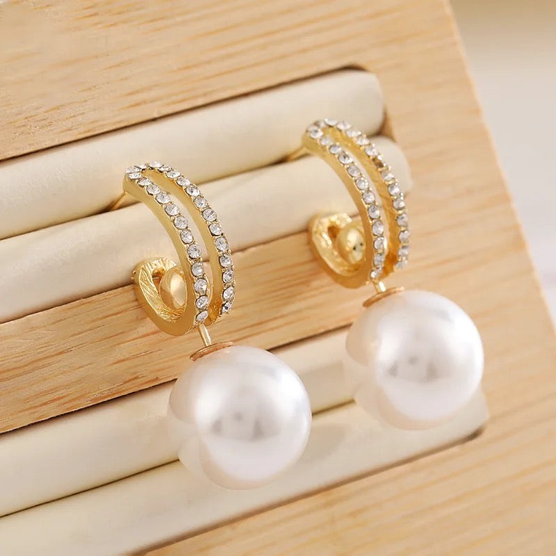 Two in one drop jacket pearl studs- Fancy Fashion Jewellery Earrings, Korean Jhumka for Women and Girls