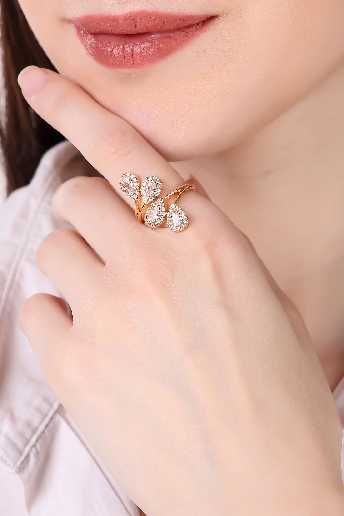 Four Leafs Adjustable Ring